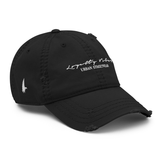 Loyalty Vibes Mainstream Distressed Hat Black Loyalty Vibes