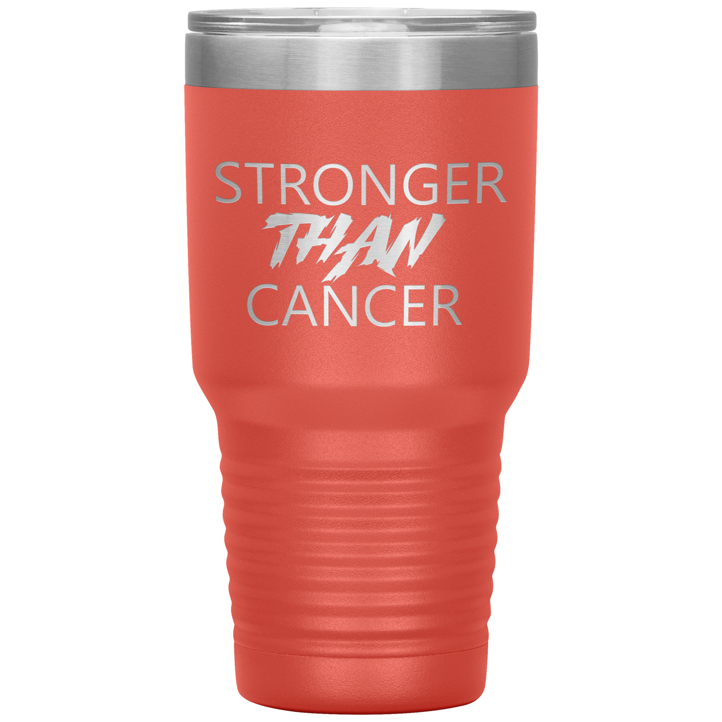 Stronger Than Cancer Ninja Tumbler Coral