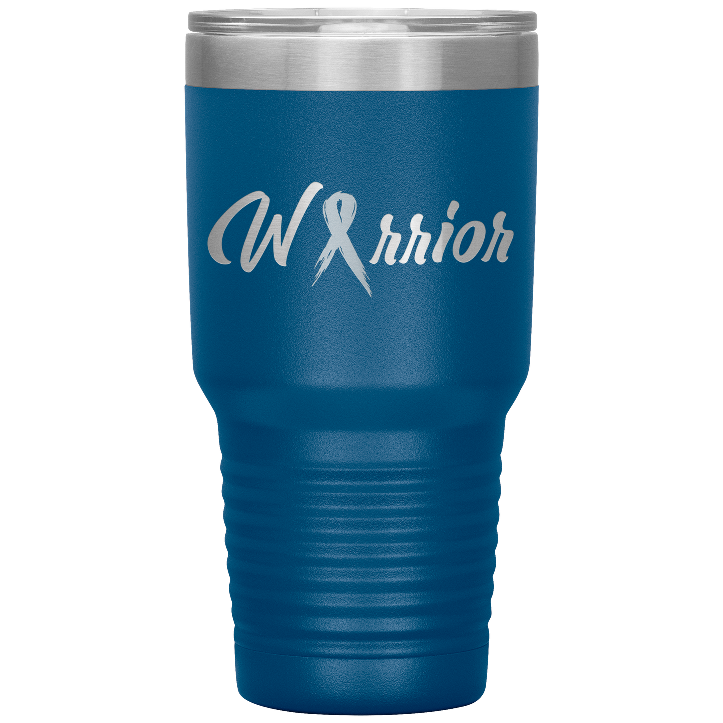 Breast Cancer Warrior Tumbler Blue 30oz. Stainless Steel - Loyalty Vibes