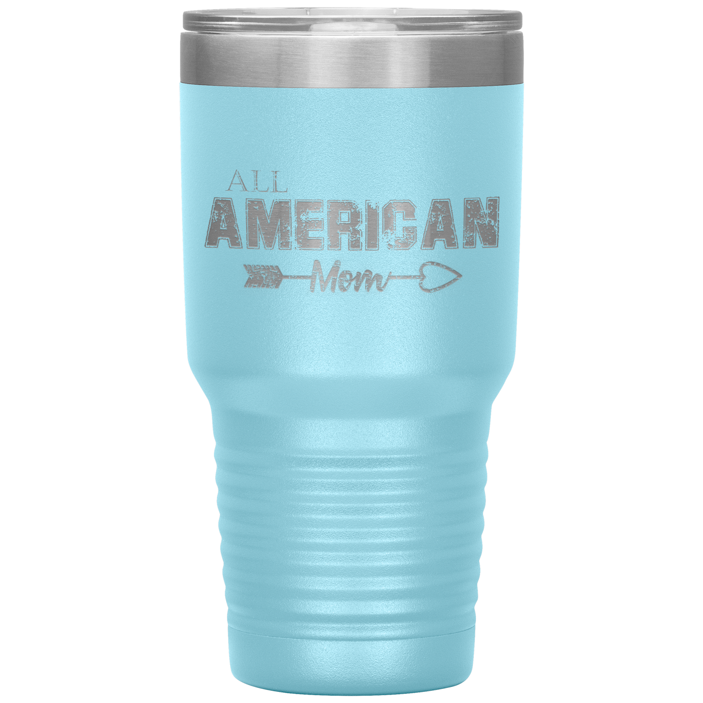 Loyalty Vibes All American Mom Tumbler Light Blue