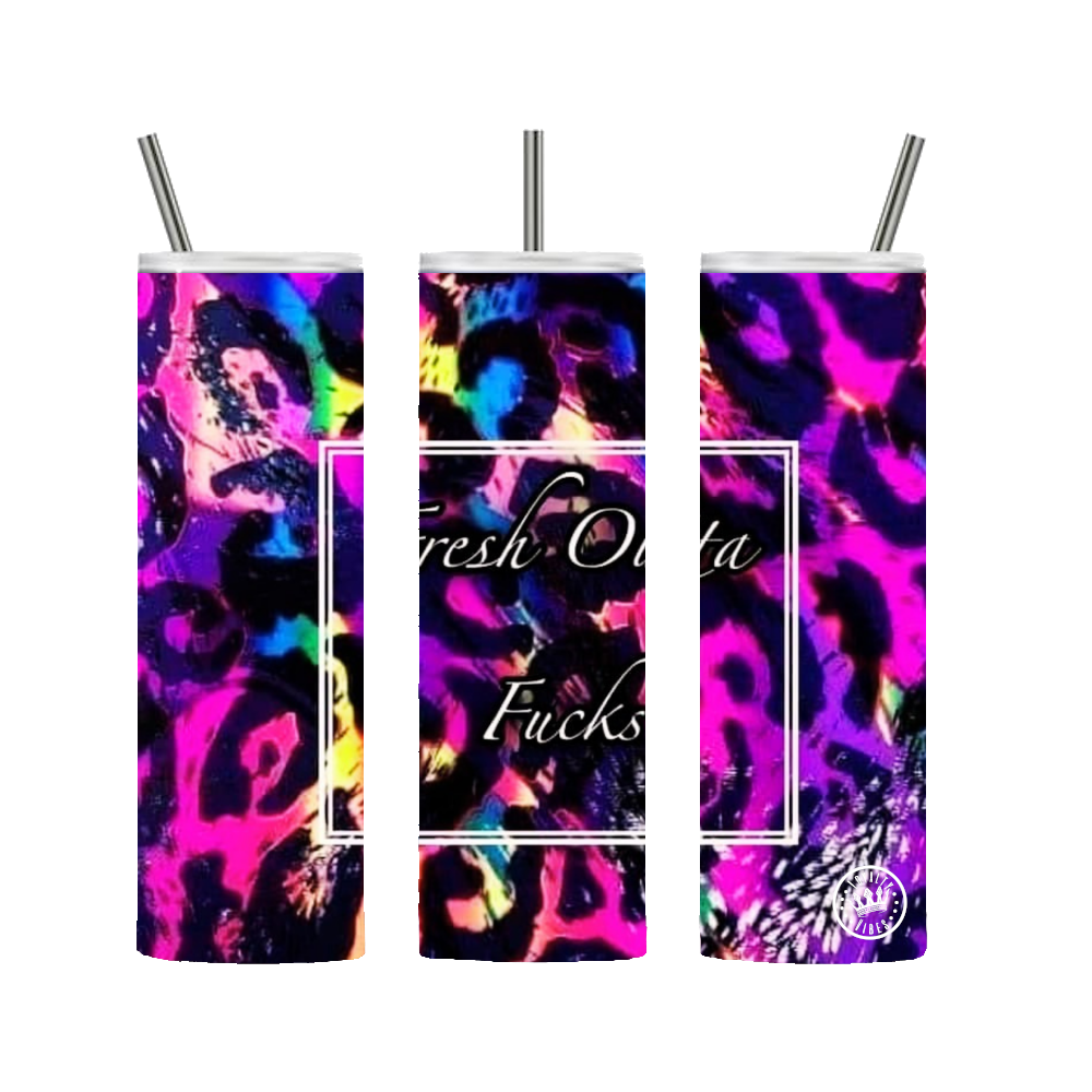 Fresh Outta F*cks Tumbler Purple 20 oz. - Loyalty Vibes