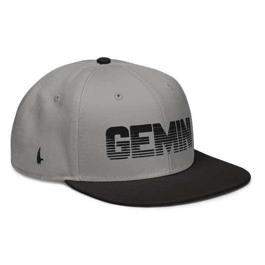 Loyalty Vibes Gemini Snapback Hat Gray Black Loyalty Vibes
