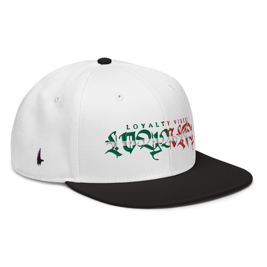 Loyalty Vibes Gente Snapback Hat White Black Black OS Loyalty Vibes