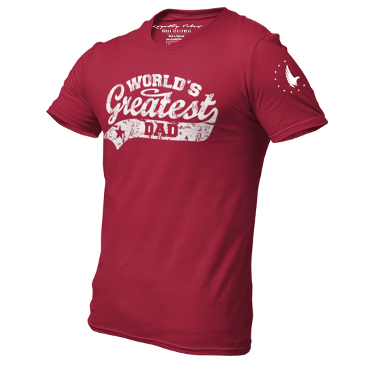 Loyalty Vibes Greatest Dad Graphic T-Shirt Maroon Loyalty Vibes
