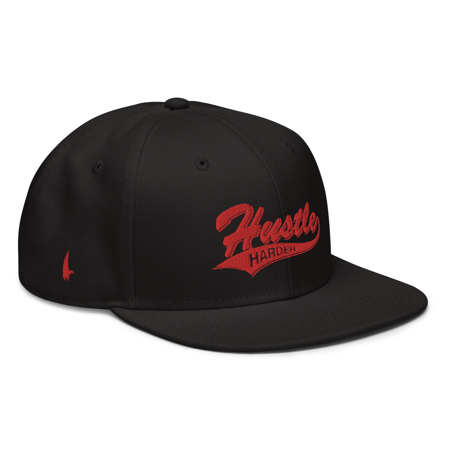 Loyalty Vibes Loyalty Vibes Hustle Harder Snapback Hat Black Red OS