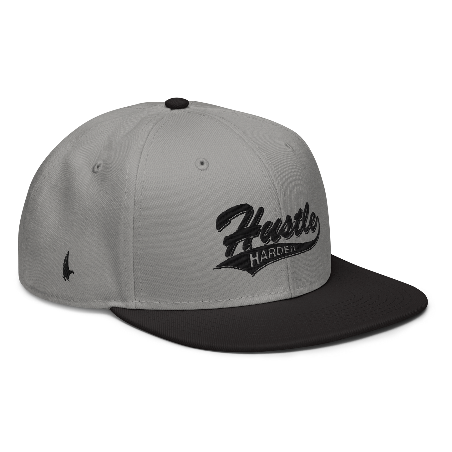 Loyalty Vibes Loyalty Vibes Hustle Harder Snapback Hat Gray Black OS