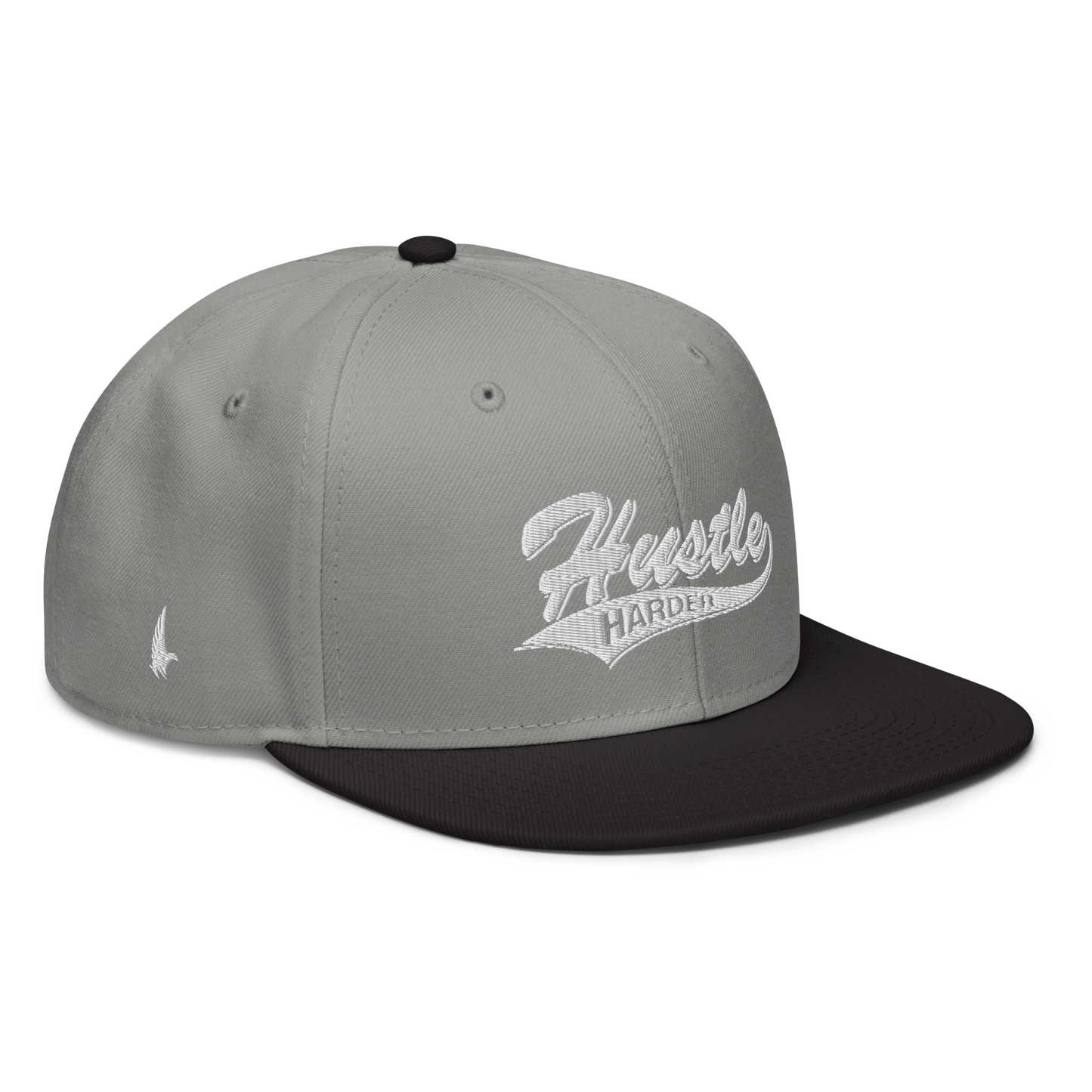 Loyalty Vibes Loyalty Vibes Hustle Harder Snapback Hat Gray White OS