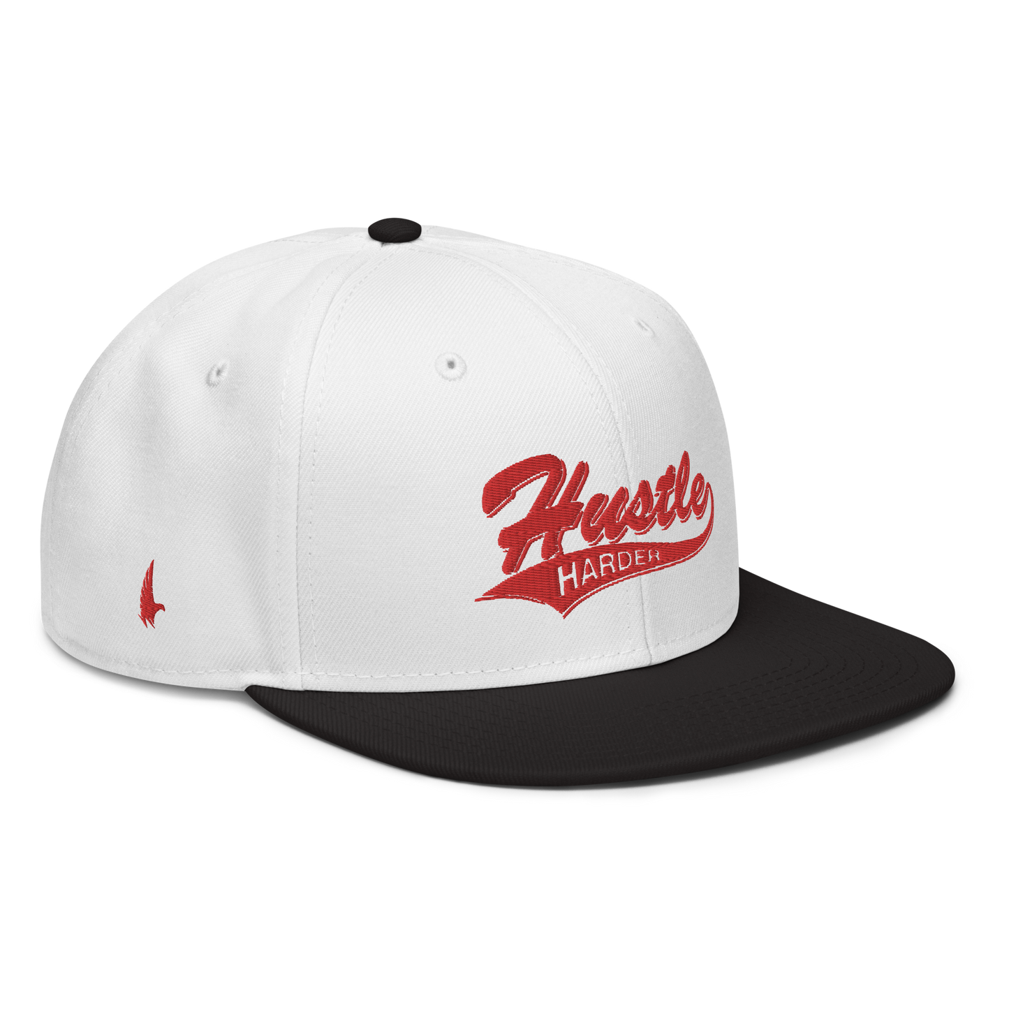 Loyalty Vibes Loyalty Vibes Hustle Harder Snapback Hat White Red Black OS