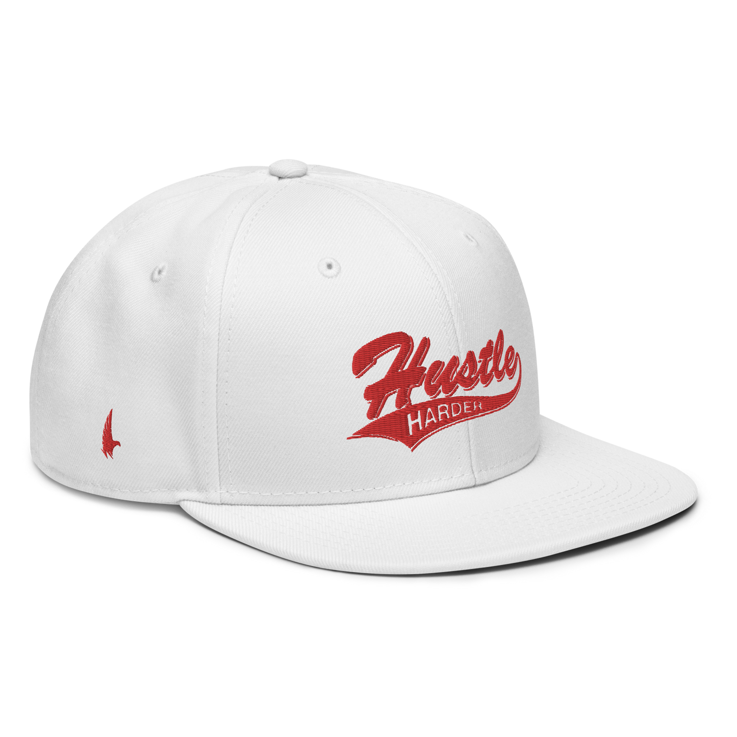 Loyalty Vibes Loyalty Vibes Hustle Harder Snapback Hat White Red OS