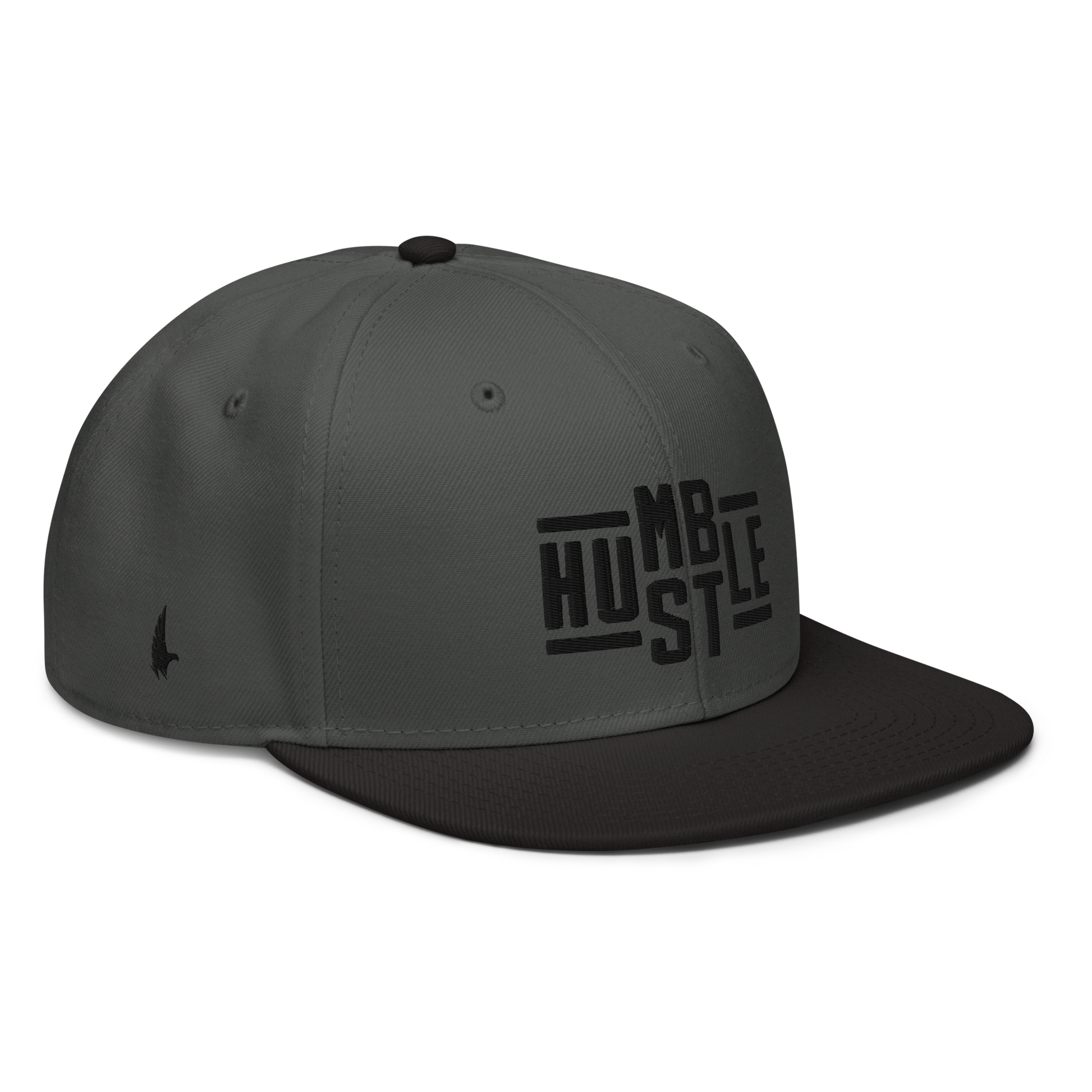 Loyalty Vibes Hustle Snapback Hat Charcoal Gray Black Black OS Loyalty Vibes