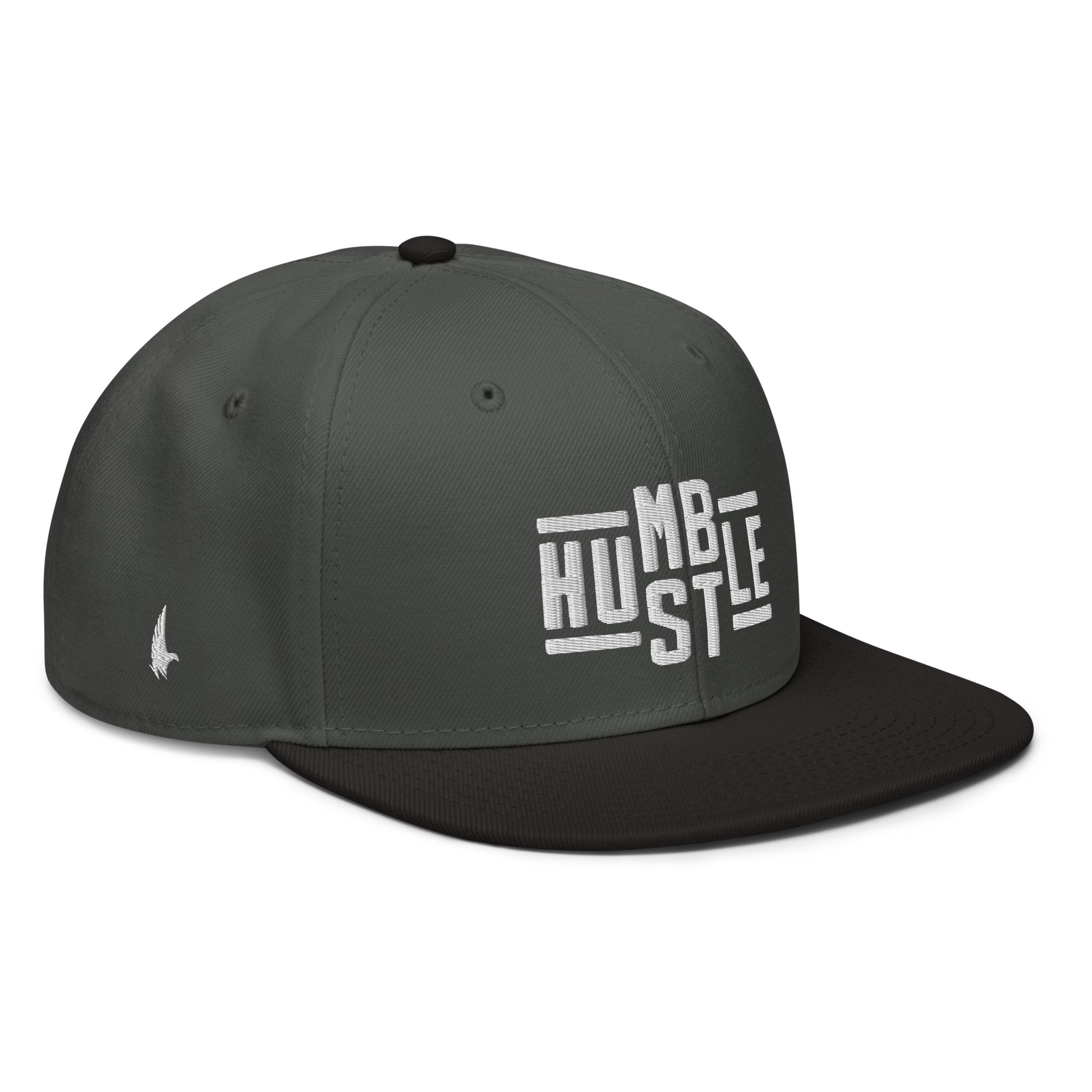 Loyalty Vibes Hustle Snapback Hat Charcoal Gray White Black OS Loyalty Vibes