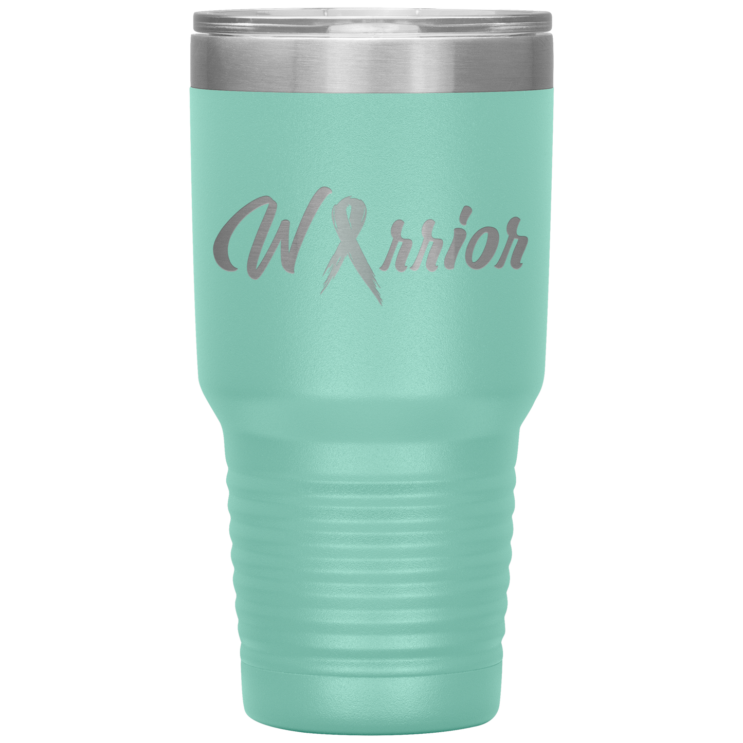 Breast Cancer Warrior Tumbler Teal 30oz. Stainless Steel - Loyalty Vibes