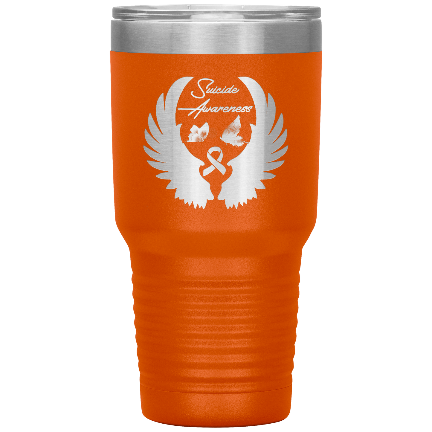 Loyalty Vibes Suicide Awareness Battle Tumbler Orange