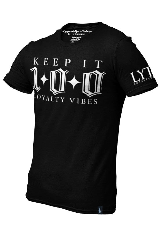 Loyalty Vibes Loyalty Vibes Keep It 100 T-Shirt Black