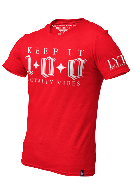 Loyalty Vibes Loyalty Vibes Keep It 100 T-Shirt Red