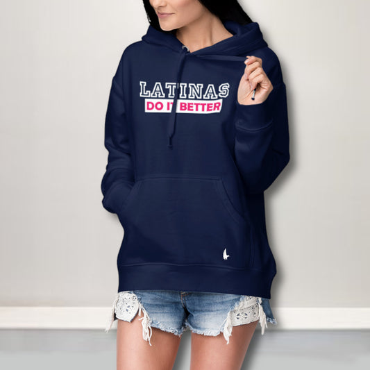 Loyalty Vibes Latinas Do It Better Hoodie Navy Loyalty Vibes