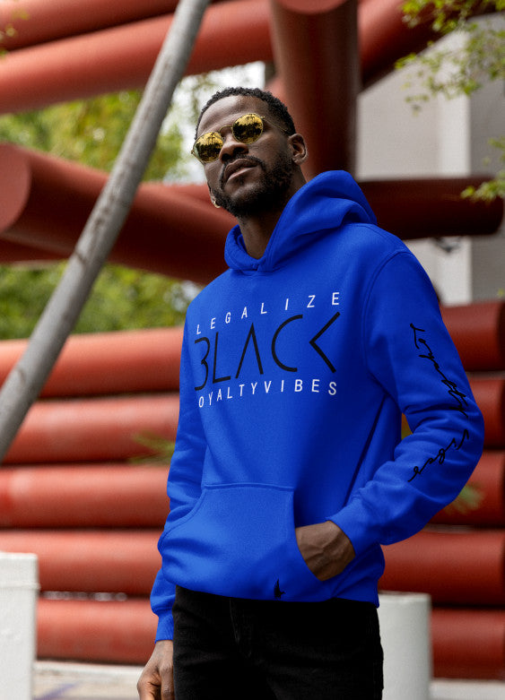Loyalty Vibes Loyalty Vibes Legalize Black Graphic Hoodie Blue