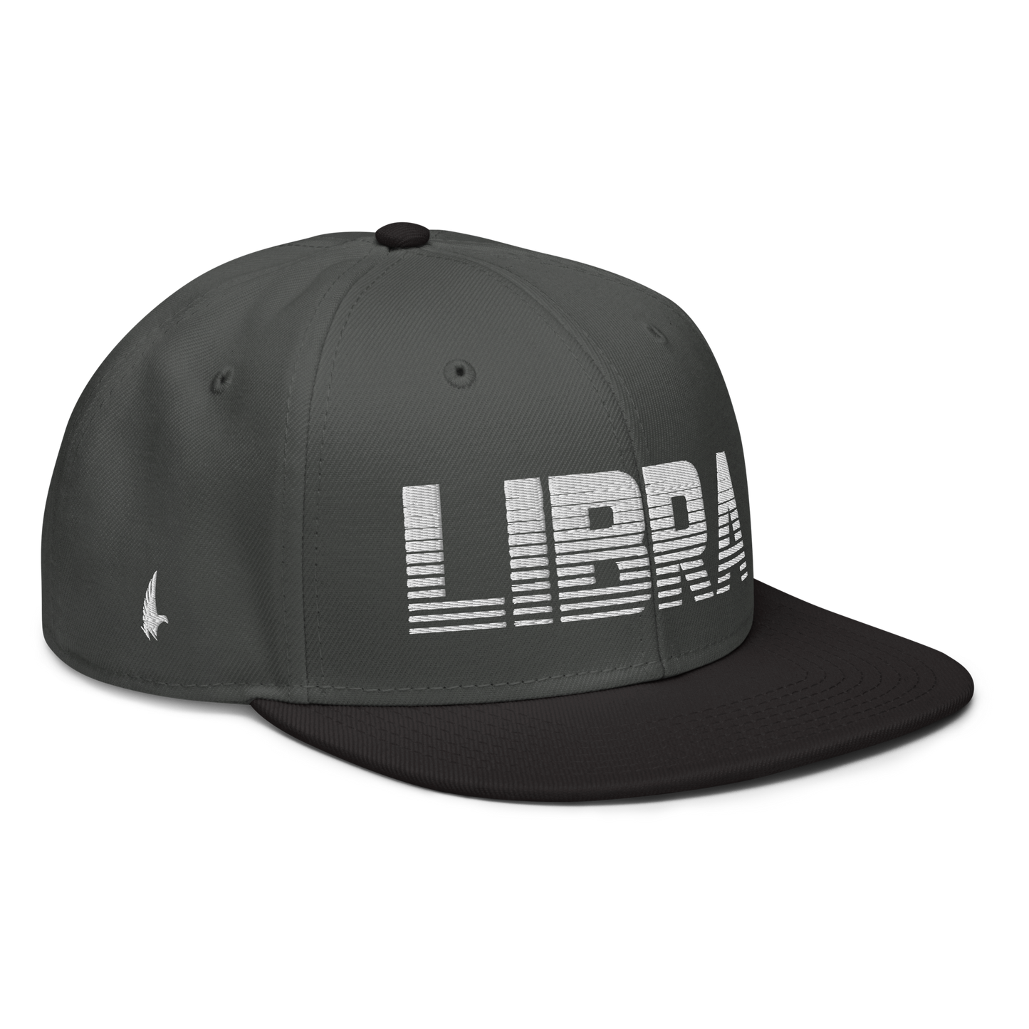 Loyalty Vibes Loyalty Vibes Libra Snapback Hat Charcoal Gray White Black