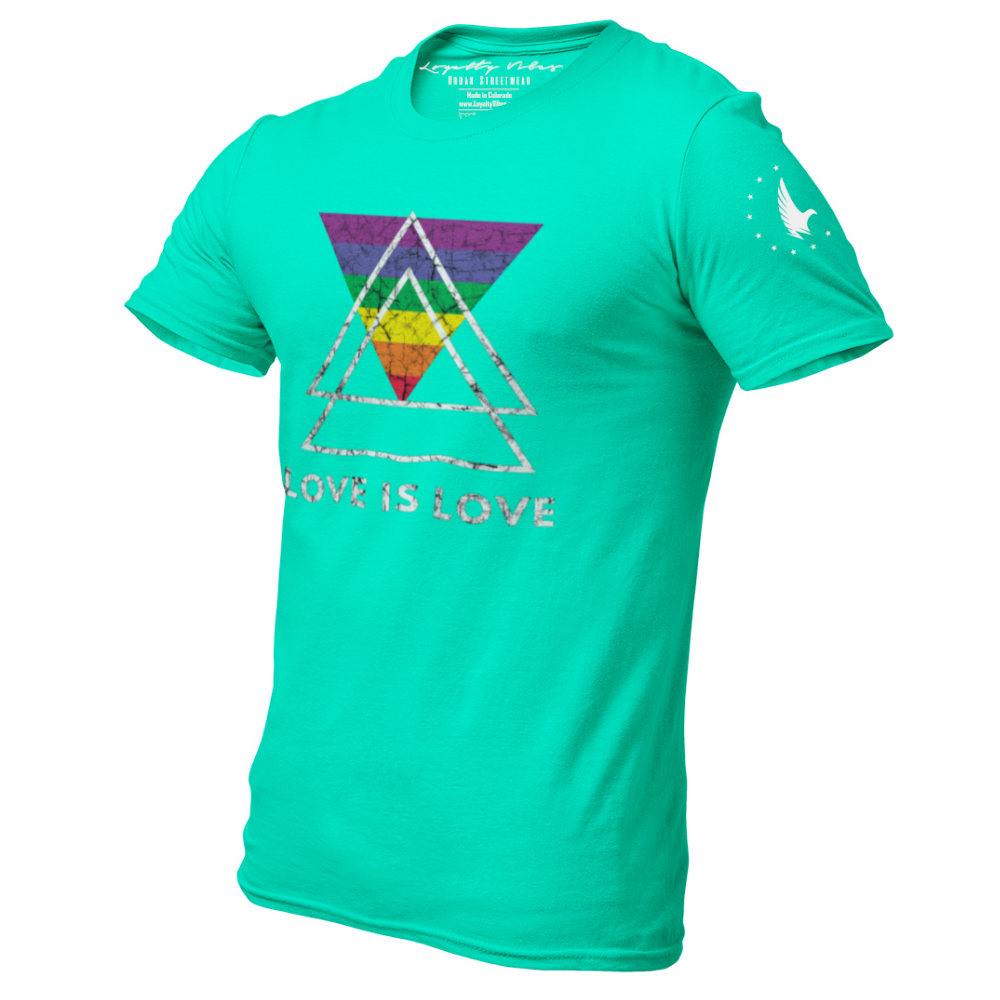 Loyalty Vibes Love Is Love Pride Graphic Tee Teal Loyalty Vibes