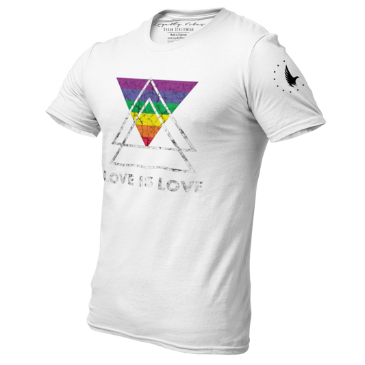 Loyalty Vibes Love Is Love Pride Graphic Tee White Loyalty Vibes