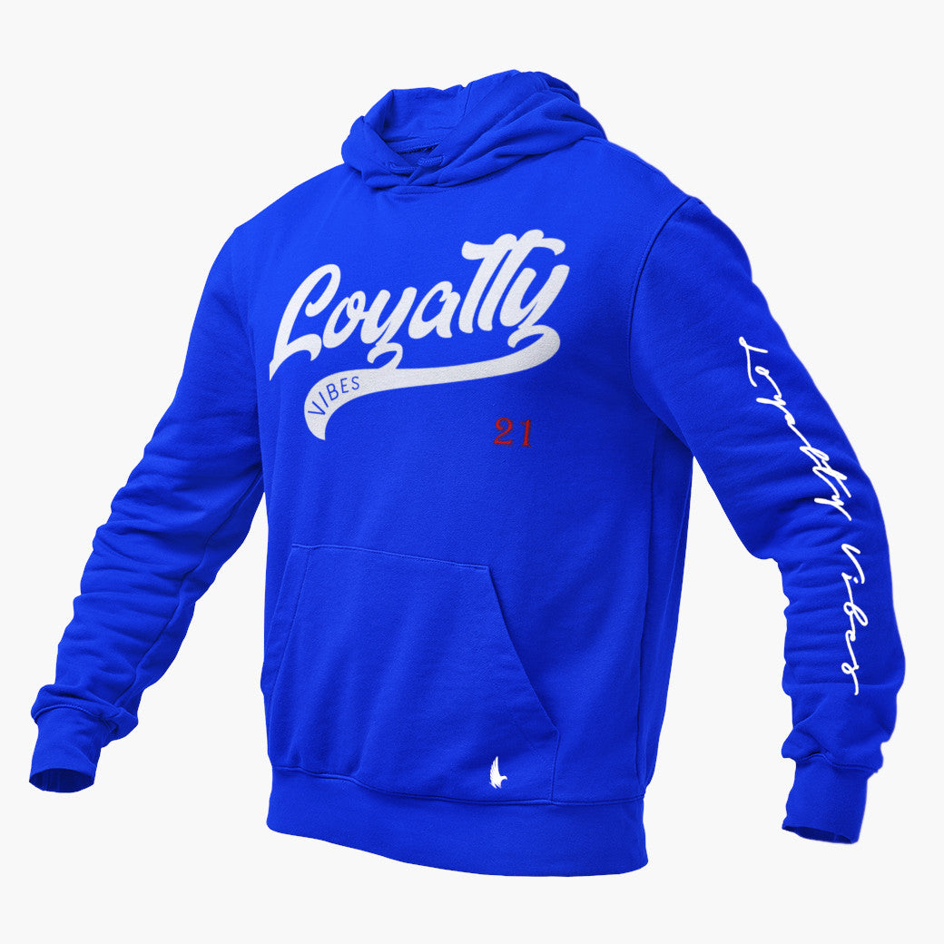 Loyalty Force Graphic Hoodie Blue - Loyalty Vibes