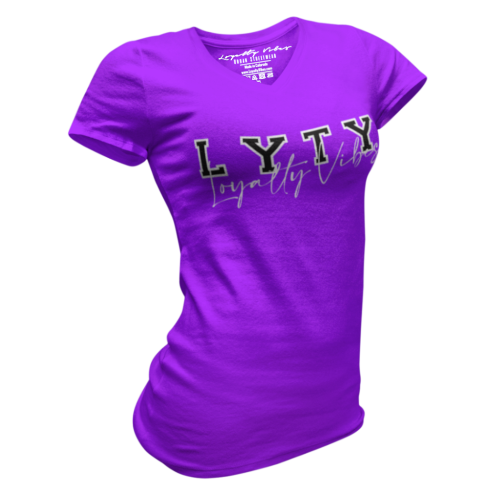 Loyalty Vibes Loyalty Vibes LYTY V-Neck Tee Purple