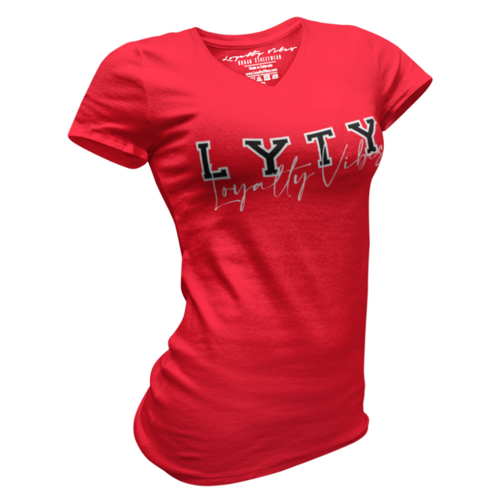 Loyalty Vibes Loyalty Vibes LYTY V-Neck Tee Red