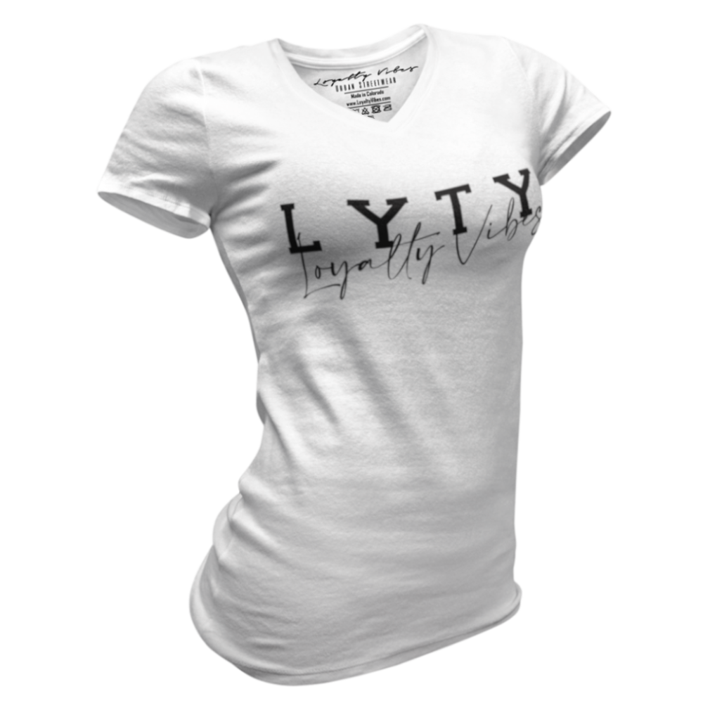 Loyalty Vibes Loyalty Vibes LYTY V-Neck Tee White