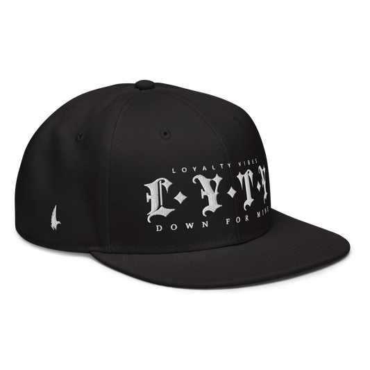 Loyalty Vibes Down For Mine Snapback Hat Black OS Loyalty Vibes