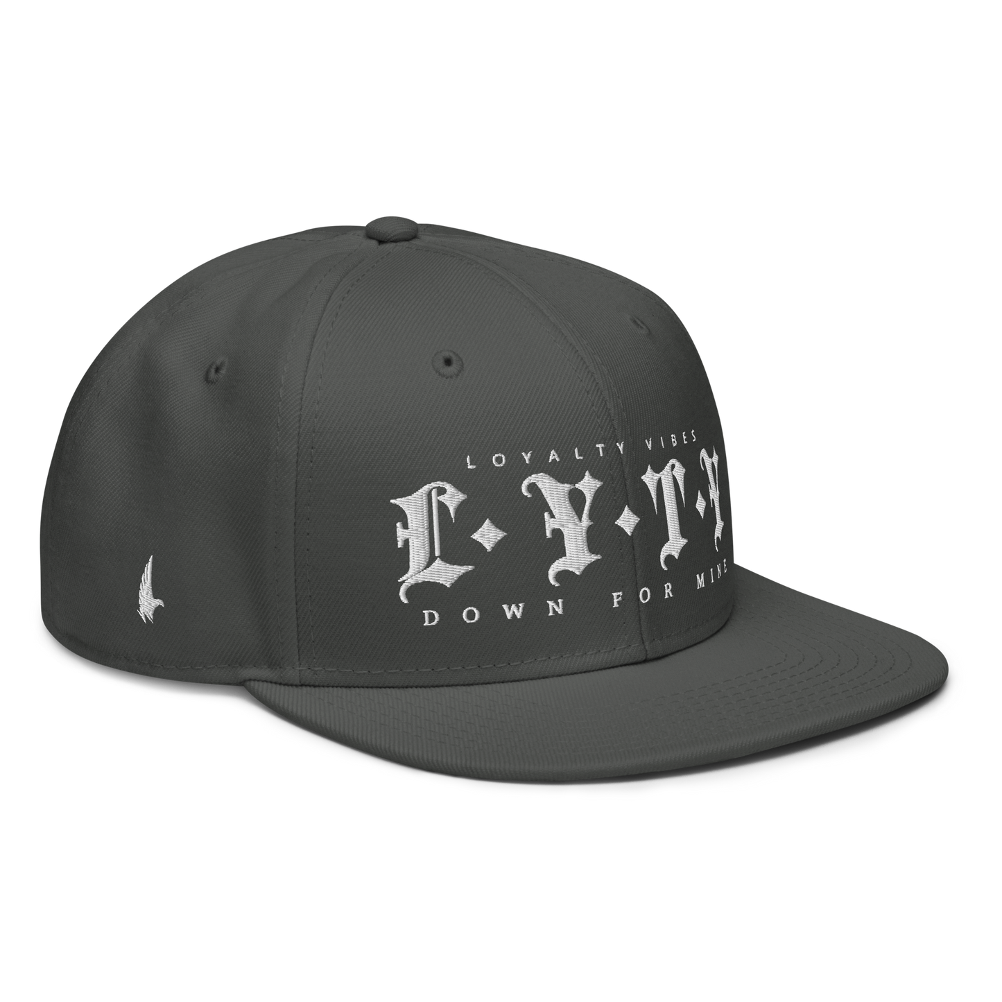 Loyalty Vibes Down For Mine Snapback Hat Charcoal Grey OS Loyalty Vibes