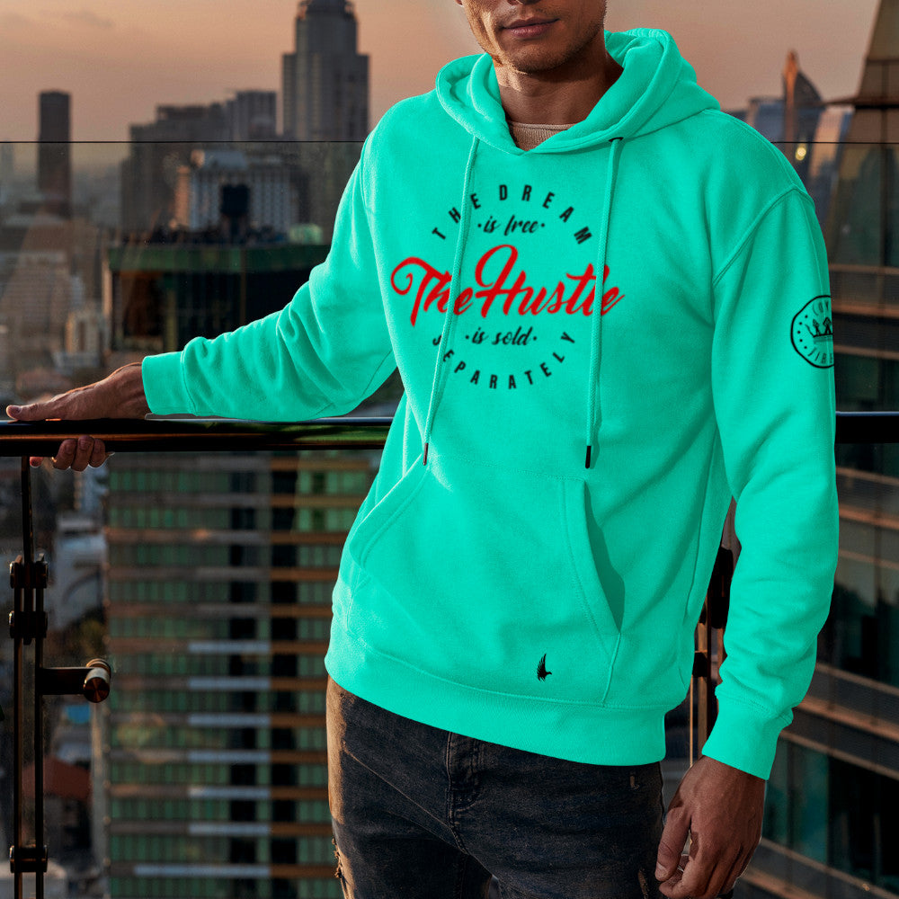 Loyalty Vibes Men's Hustle Pullover Hoodie Teal Loyalty Vibes