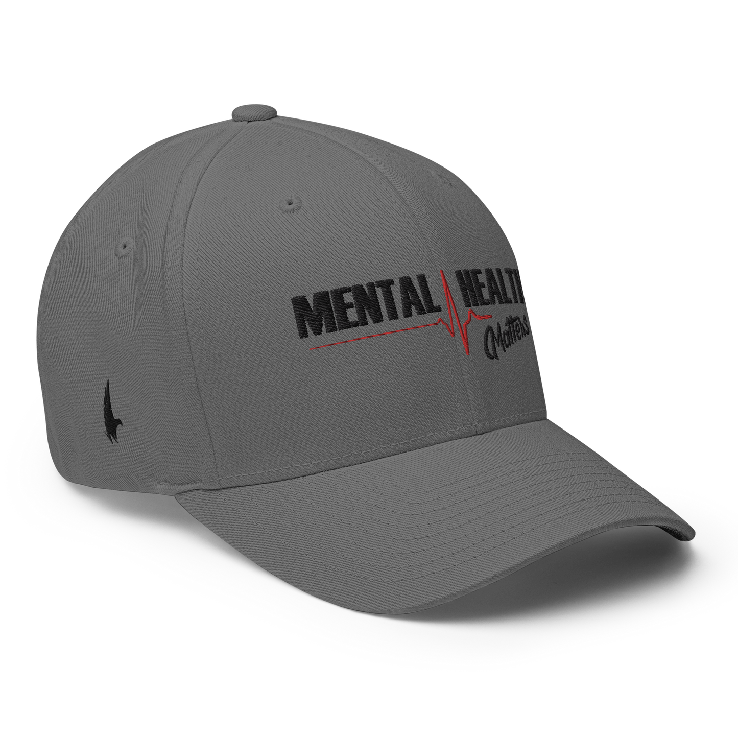 Loyalty Vibes Loyalty Vibes Mental Health Matters Fitted Hat Gray Black