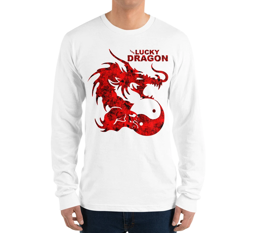 Lucky Dragon Long Sleeve Shirt White Loyalty Vibes