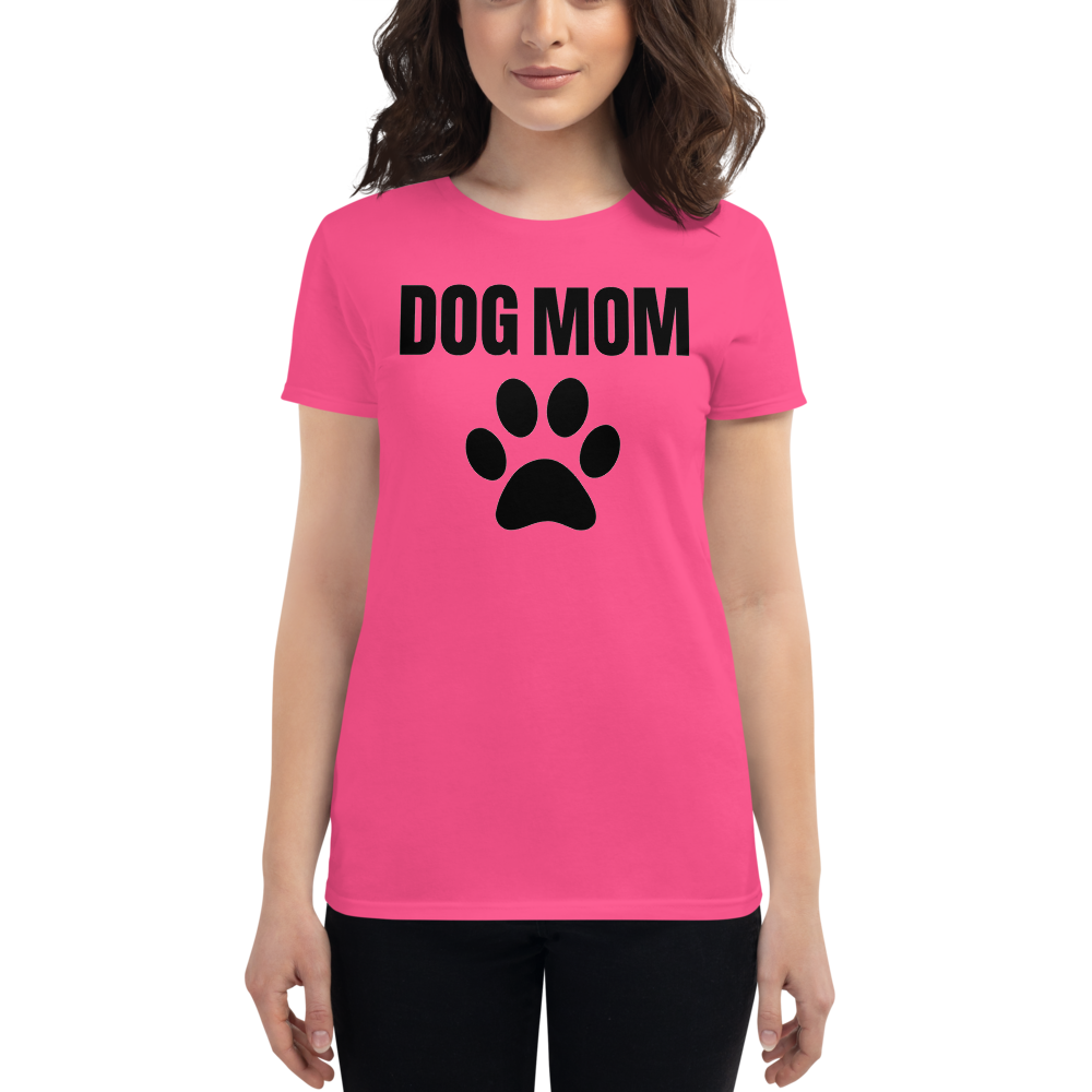 Loyalty Vibes Women's Dog Mom Shirt Hot Pink