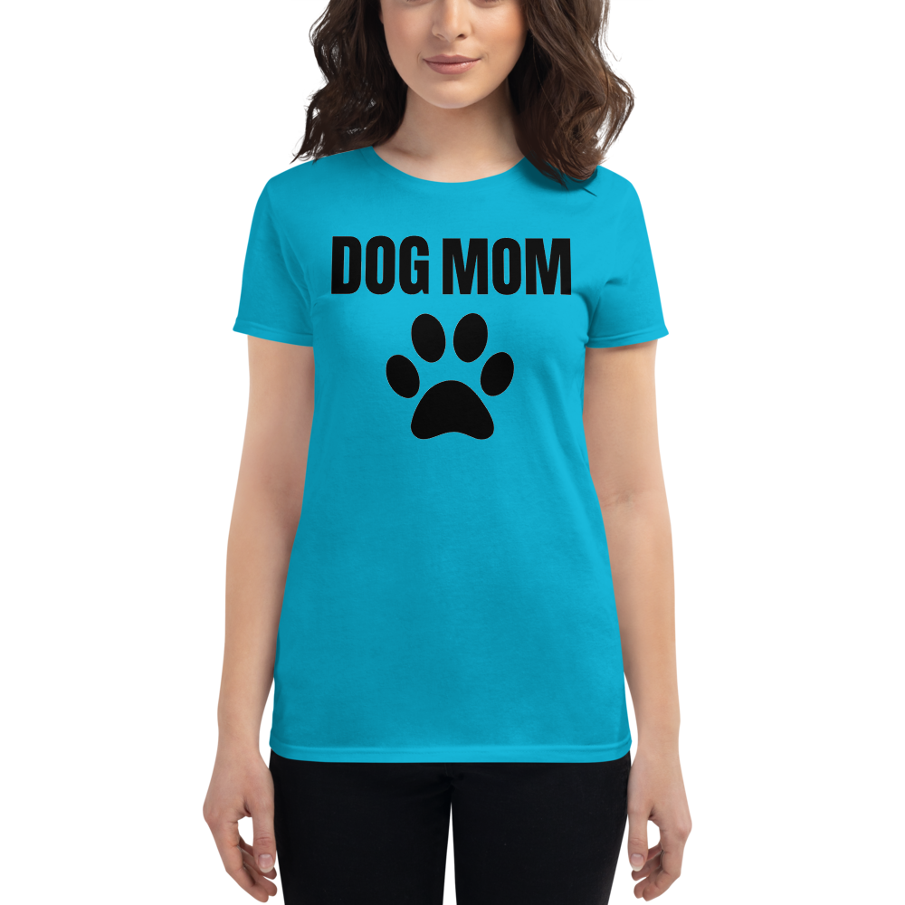 Loyalty Vibes Women's Dog Mom Shirt Caribbean Blue