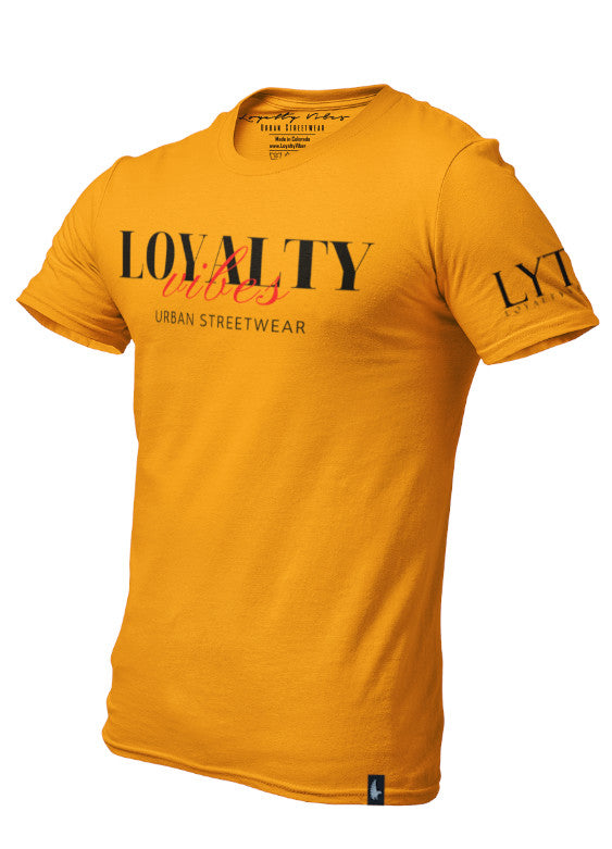 Official Loyalty Vibes Men's Short Sleeve Tee Gold Loyalty Vibes