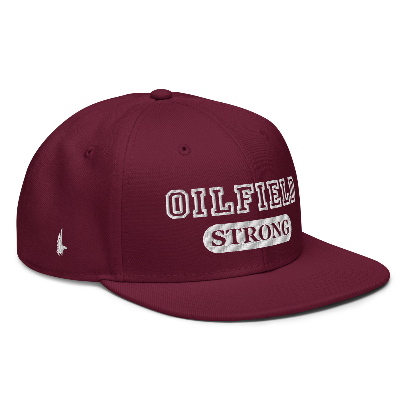 Loyalty Vibes Oilfield Strong Snapback Hat Maroon Loyalty Vibes