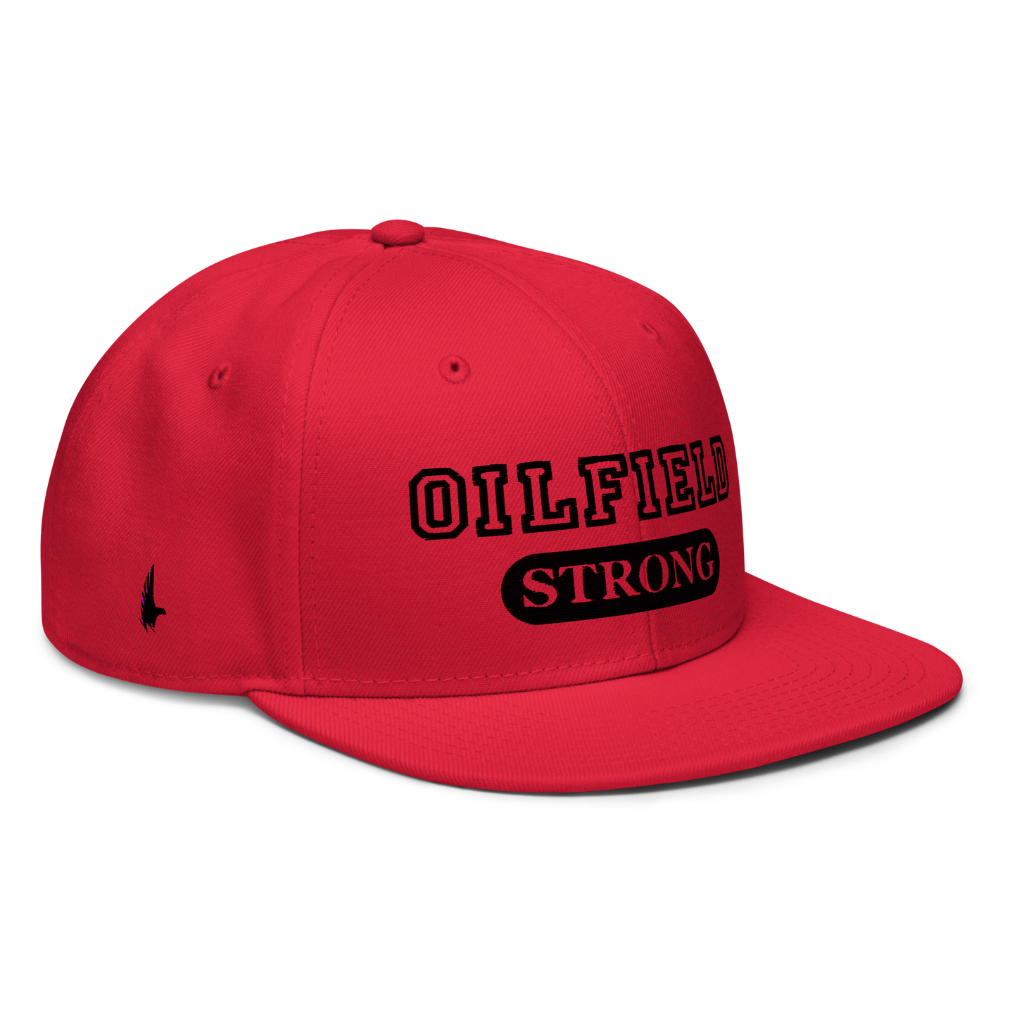 Loyalty Vibes Oilfield Strong Snapback Hat Red Black Loyalty Vibes