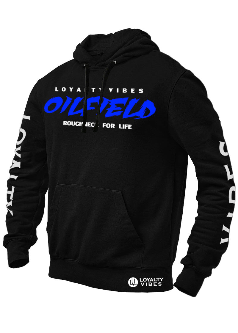 Loyalty Vibes Oilfield Roughneck Graphic Hoodie Black Blue White Loyalty Vibes