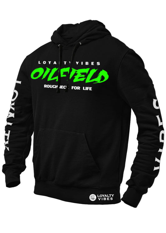 Loyalty Vibes Oilfield Roughneck Graphic Hoodie Black Green White Loyalty Vibes
