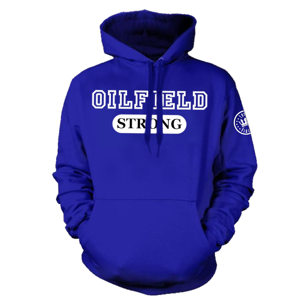 Loyalty Vibes Oilfield Strong Pullover Hoodie Blue