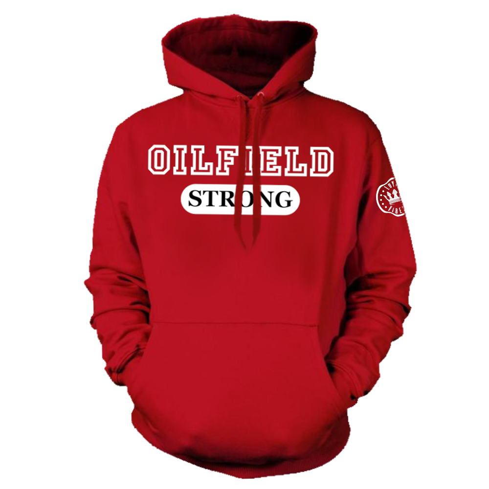 Loyalty Vibes Oilfield Strong Pullover Hoodie Red