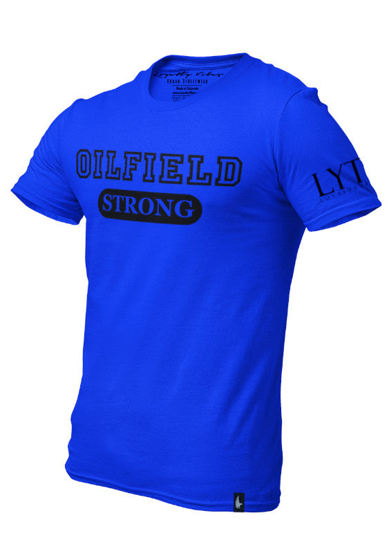 Loyalty Vibes Loyalty Vibes Oilfield Strong Graphic T-Shirt Blue Black