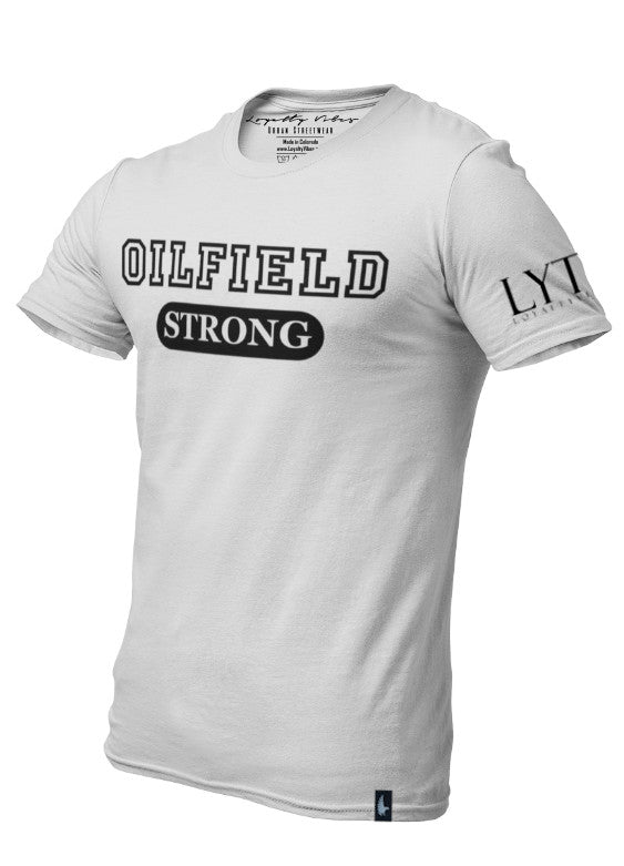 Loyalty Vibes Loyalty Vibes Oilfield Strong Graphic T-Shirt Heather Grey