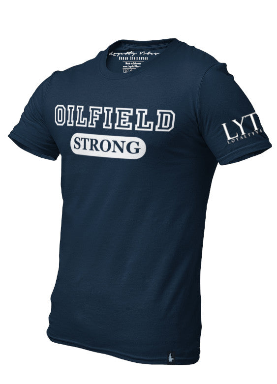 Loyalty Vibes Loyalty Vibes Oilfield Strong Graphic T-Shirt Navy Blue