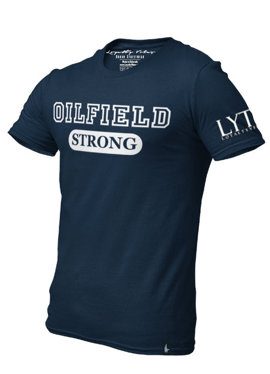 Loyalty Vibes Oilfield Strong Graphic T-Shirt Navy Blue Loyalty Vibes