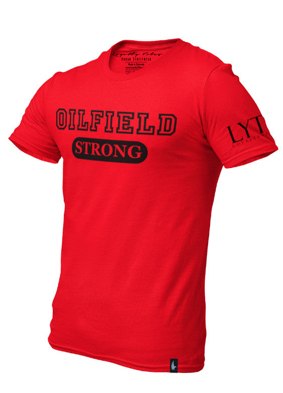 Loyalty Vibes Loyalty Vibes Oilfield Strong Graphic T-Shirt Red Black