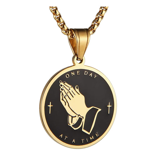 One Day At A Time Necklace Gold Loyalty Vibes