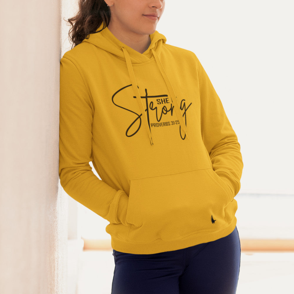 Loyalty Vibes Loyalty Vibes She Is Strong Hoodie Gold