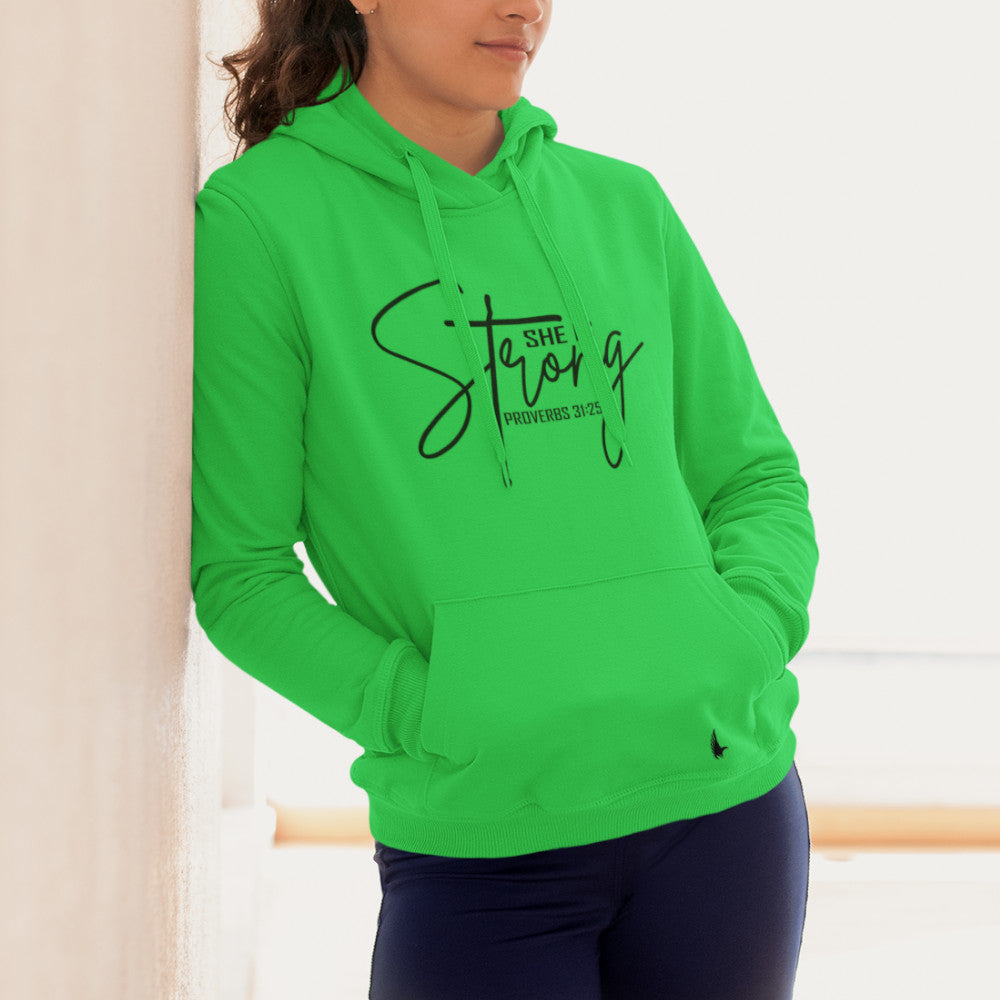 Loyalty Vibes Loyalty Vibes She Is Strong Hoodie Green